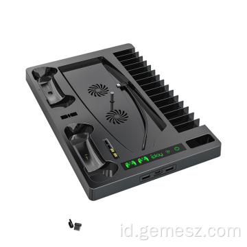 Cooling Fan Charging Station Stand Vertikal untuk PS5